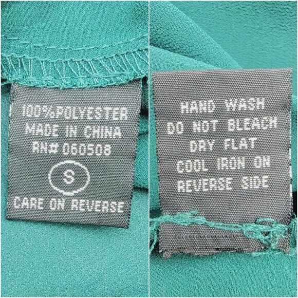 Angie Womens Sheer Tunic Blouse Small Green Career Ethereal Layer Goblin… - Picture 15 of 16